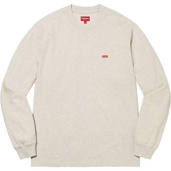 Beige Supreme Small Box L/S Tee Sweaters | Supreme 286FM